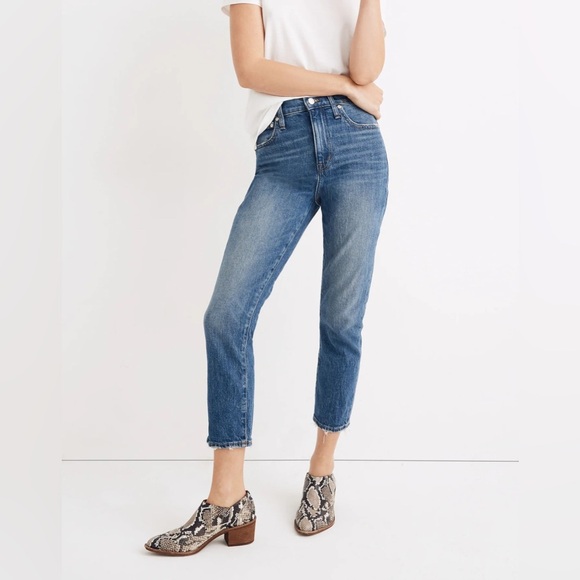 MADEWELL The High-Rise Slim Boyjean in Lavern Wash 25 - Picture 4 of 10
